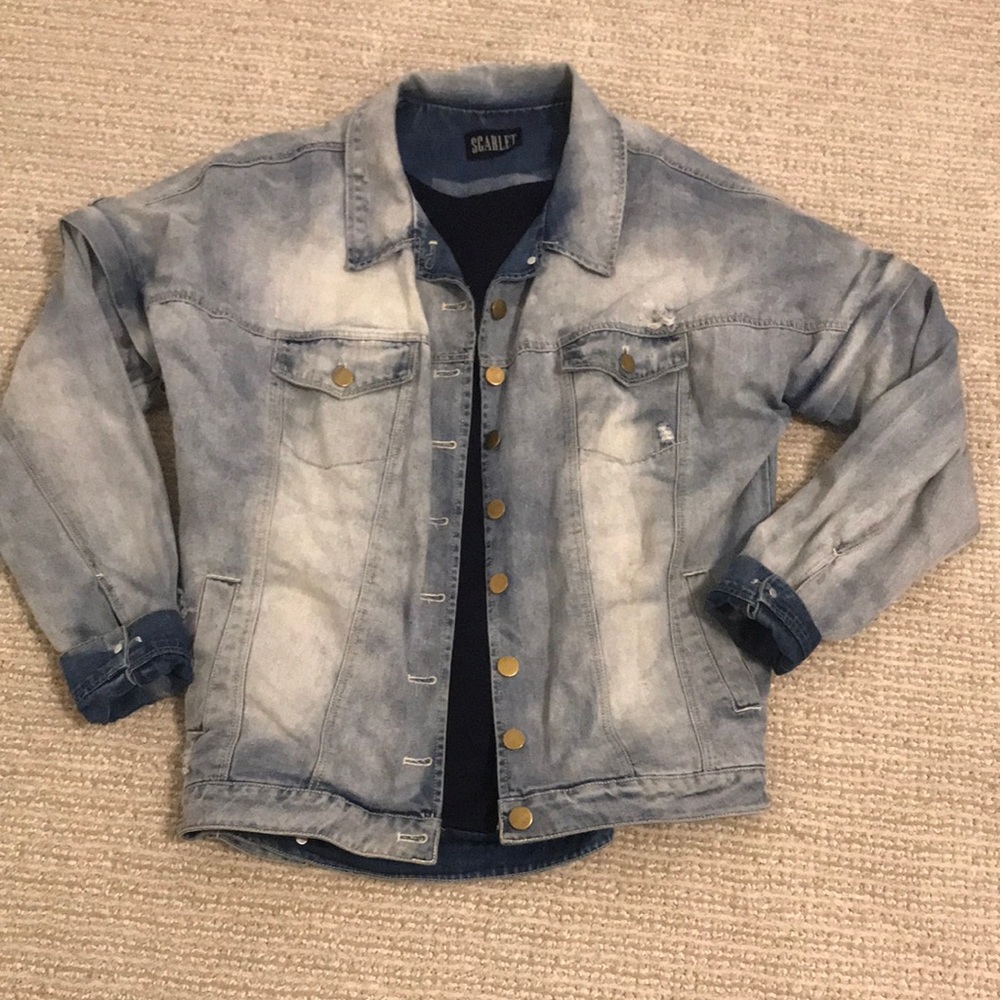 Scarlet denim jacket